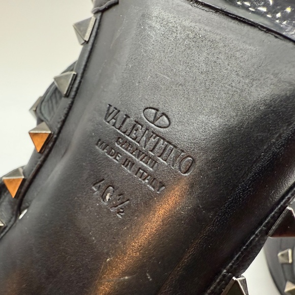 VALENTINO NOIR ROCKSTUD BLACK 100MM SLING BACK PUMPS SIZE 40.5 - Picture 12 of 12